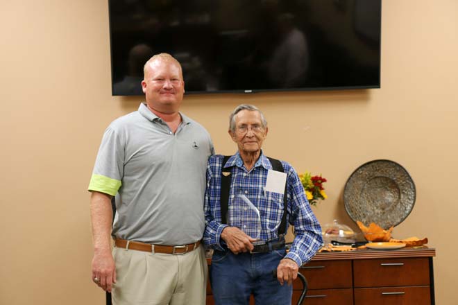 kelly Lankford, executive vice president and CeO, and Frank Hoelscher.